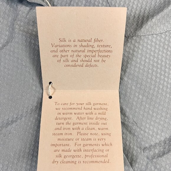 NEW Treesha Silk Sleep Shirt Blue Loungewear Sz M - Picture 5 of 12